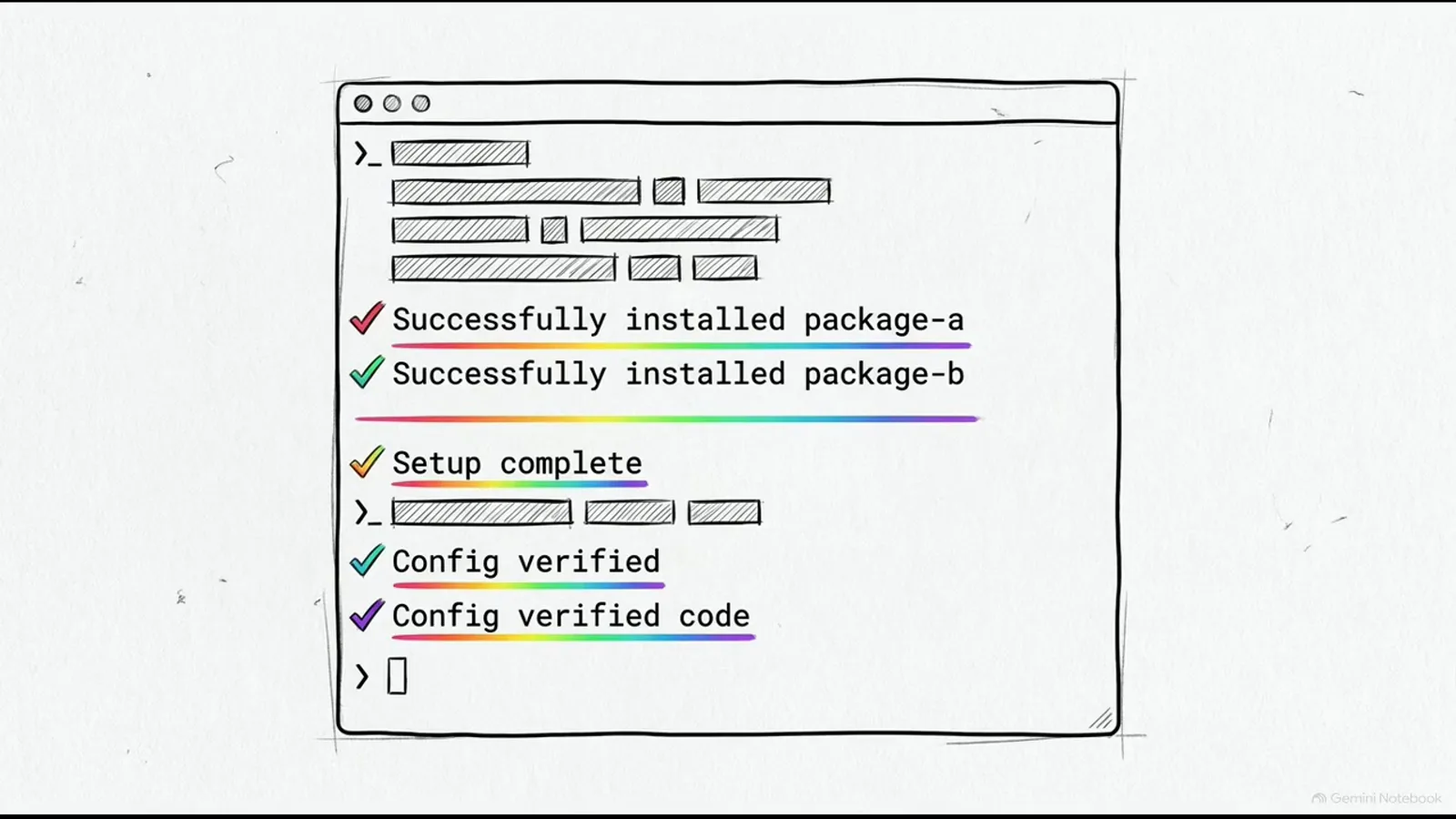 Terminal window recording the npm global install of classifier.dev with package installs checked off, Setup complete printed, and Config verified lines at the prompt. Terminal window recording the npm global install of classifier.dev with package installs checked off, Setup complete printed, and Config verified lines at the prompt.