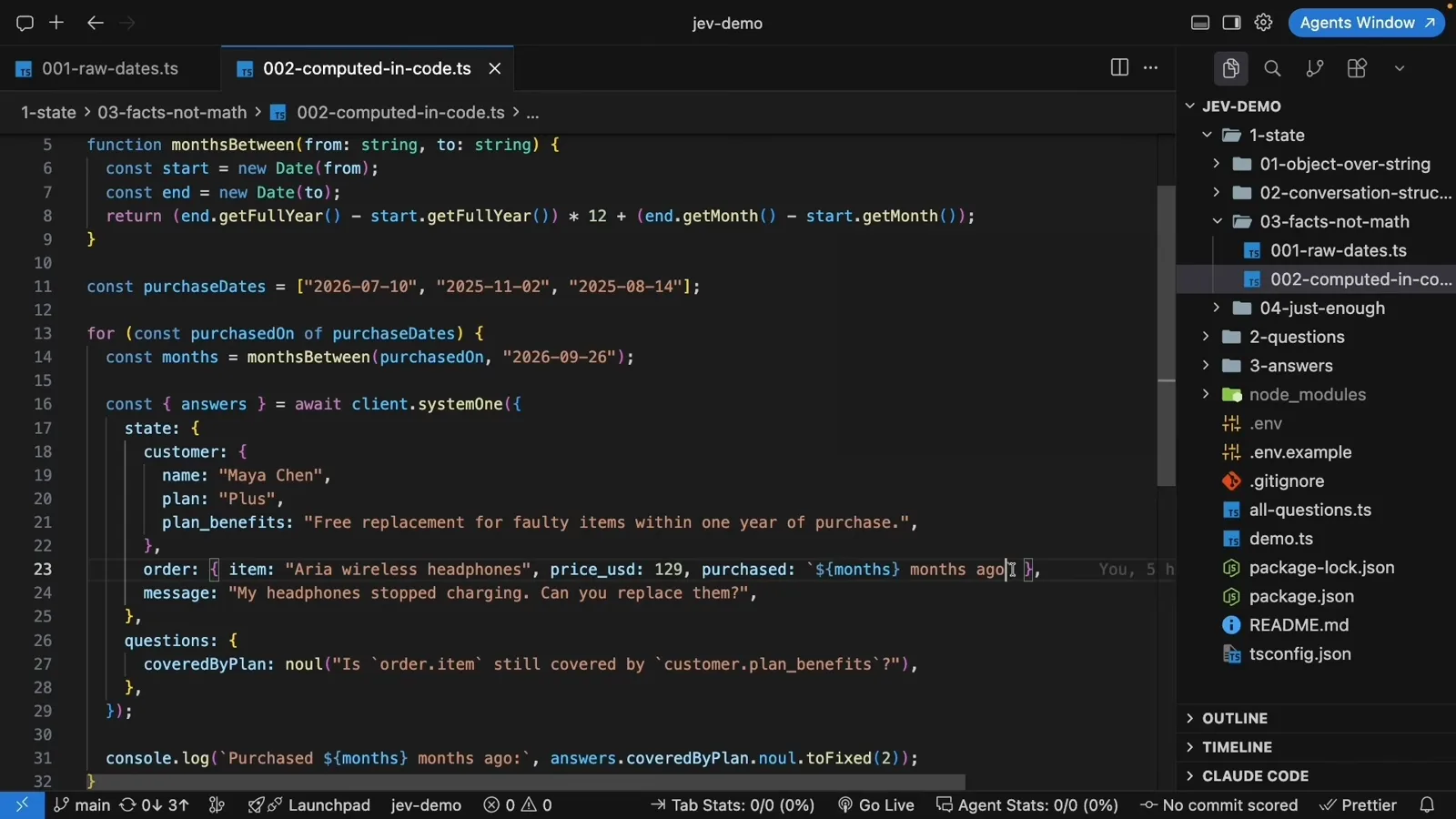 monthsBetween helper computing purchase age in TypeScript before a Jev coveredByPlan noul question in 002-computed-in-code.ts. monthsBetween helper computing purchase age in TypeScript before a Jev coveredByPlan noul question in 002-computed-in-code.ts.