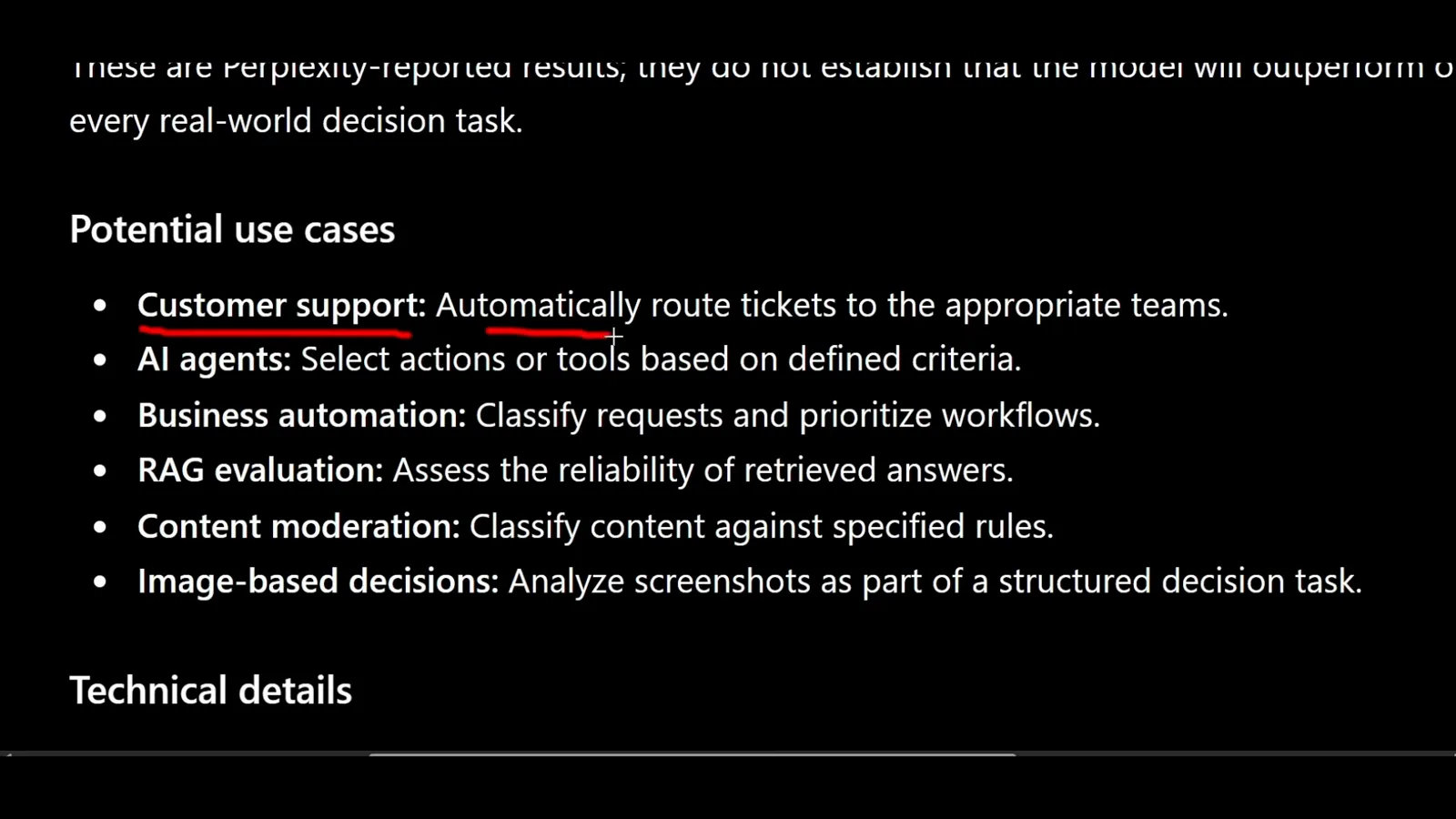 Model card Potential use cases list covering customer support ticket routing, AI agent tool selection, business automation, RAG evaluation, content moderation and image-based screenshot decisions. Model card Potential use cases list covering customer support ticket routing, AI agent tool selection, business automation, RAG evaluation, content moderation and image-based screenshot decisions.